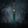 Jason letter block keychain with dark horror background