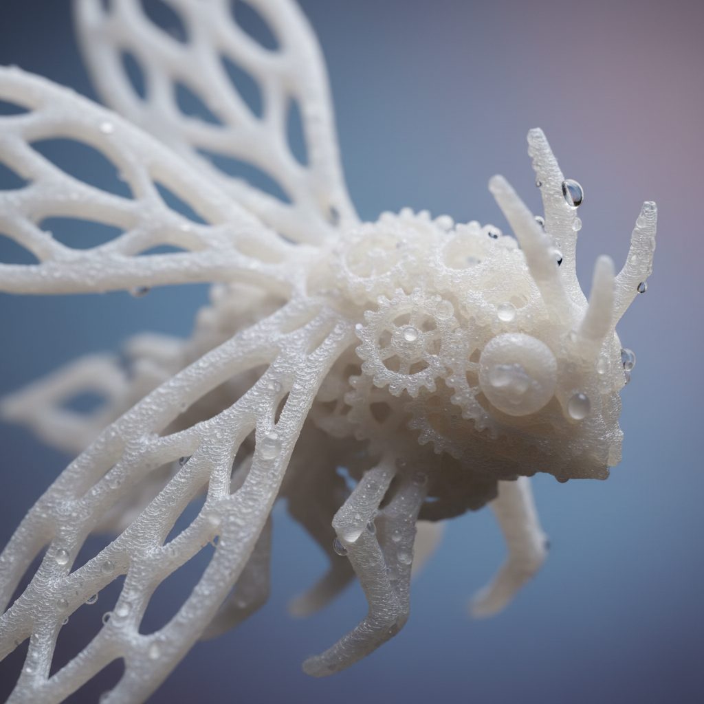 Close-up detail of a custom 3D print
