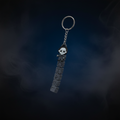 Chibi Michael Myers keychain no stand on midnight blue foggy background