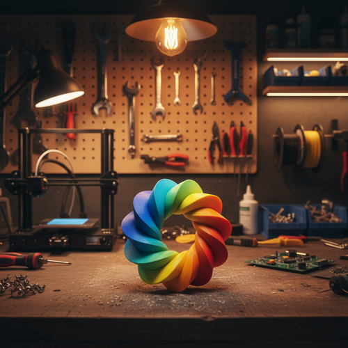 Custom 3D print in a workshop setting